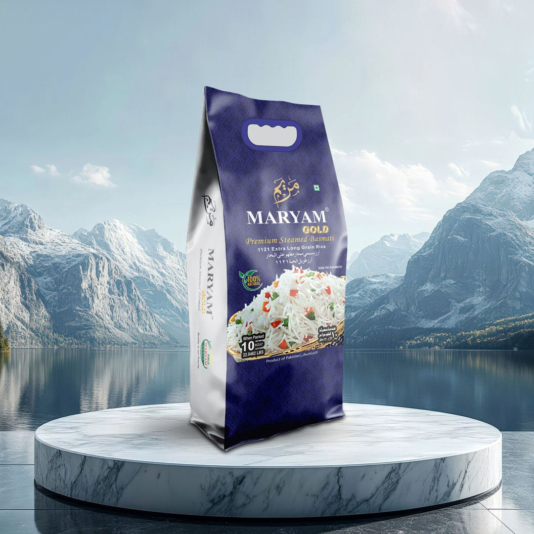 MaryamGold Premium Steamed 1121 Extra Long Grain Basmati Rice