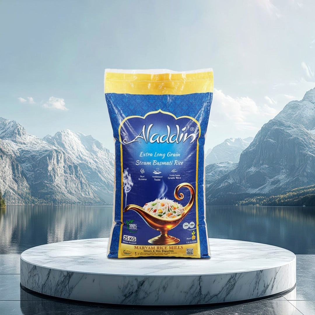 Aladin 1509 Steamed Long Grain Basmati Rice – Maryam Group
